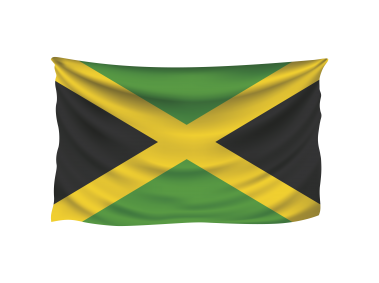 Jamaica Wrinkled Flag