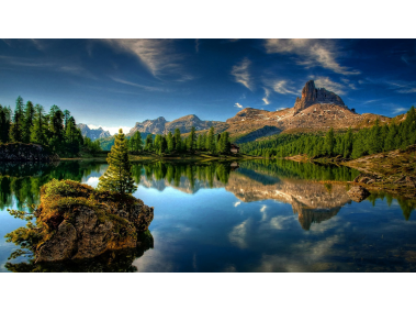 Lake and Mountains