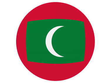 Maldives Round Flag Icon