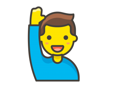 Man Raising Hand Emoji