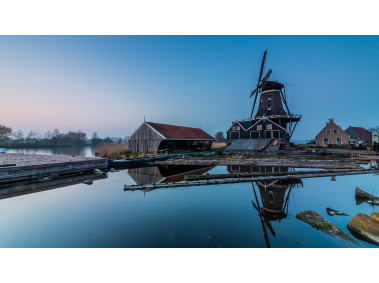 Old Windmill and Lake