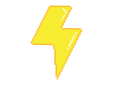 Pixel Art Flash Sticker