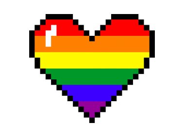 Pixel Art Heart Stickers