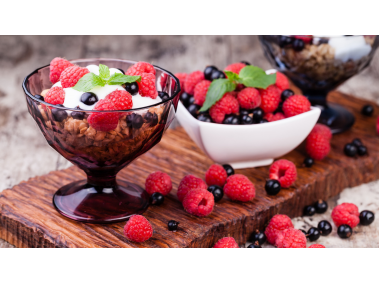 Raspberries on Plate