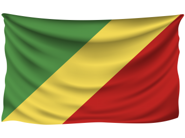 Republic Of The Congo Wrinkled Flag