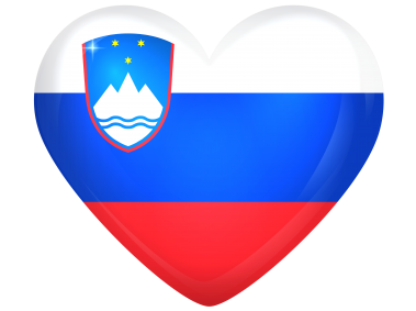 Slovenia Large Heart Flag