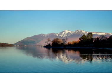 Snowy Mountains and Lake