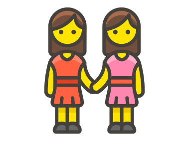 Two Women Holding Hands Emoji