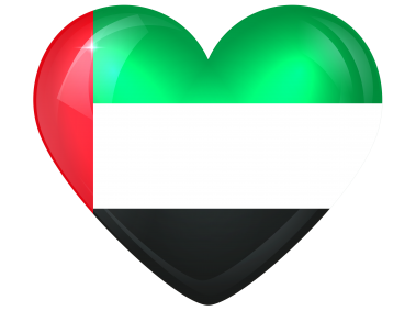 United Arab Emirates Large Heart Fla