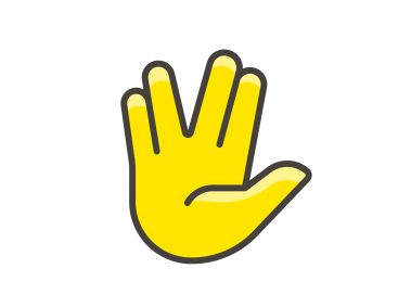 Vulcan Salute Hand Emoji