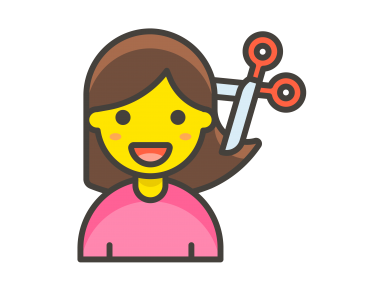 Woman Getting Haircut Emoji