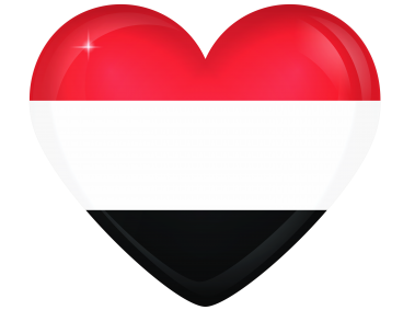 Yemen Large Heart Flag