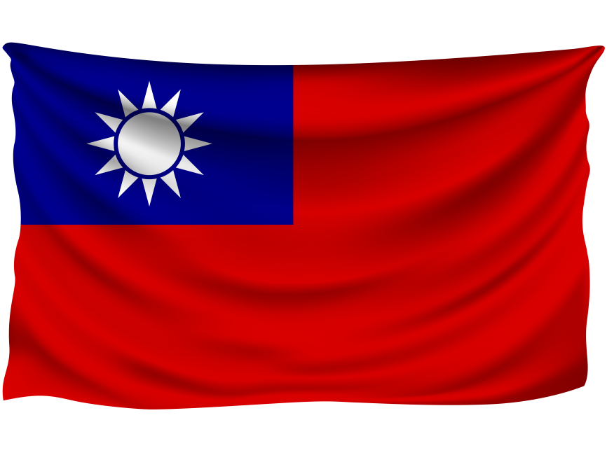 Taiwan Wrinkled Flag