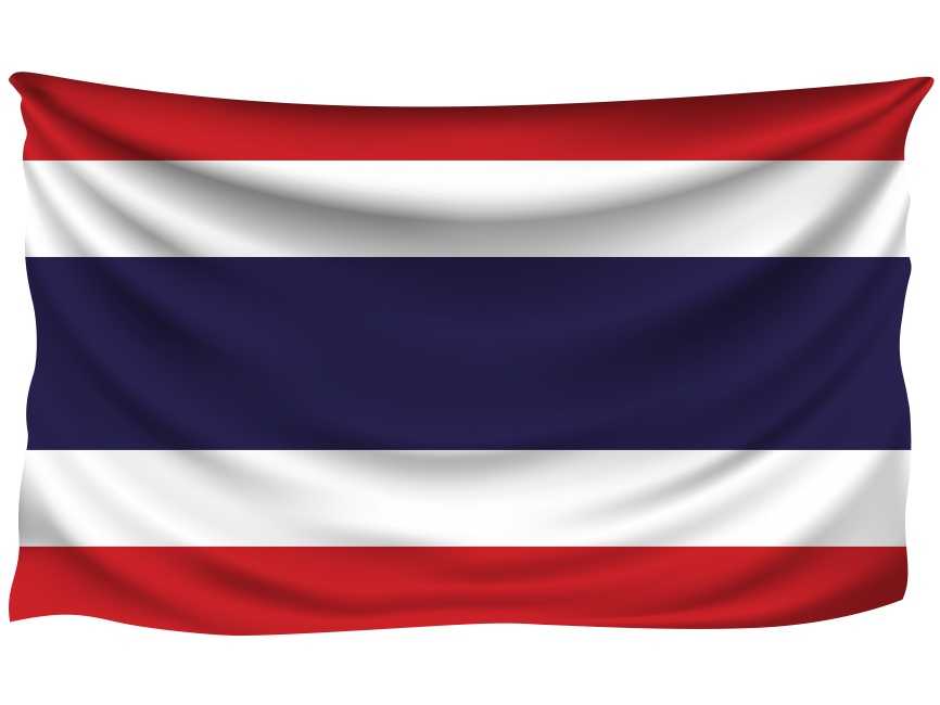 Thailand Wrinkled Flag
