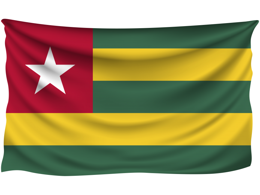 Togo Wrinkled Flag