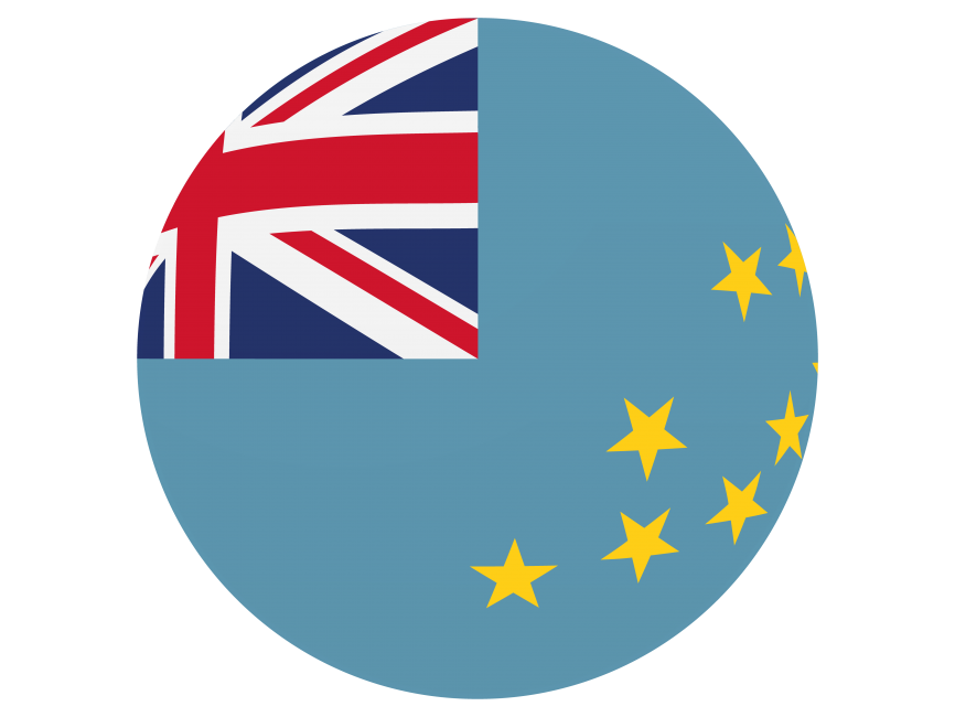 Tuvala Round Flag