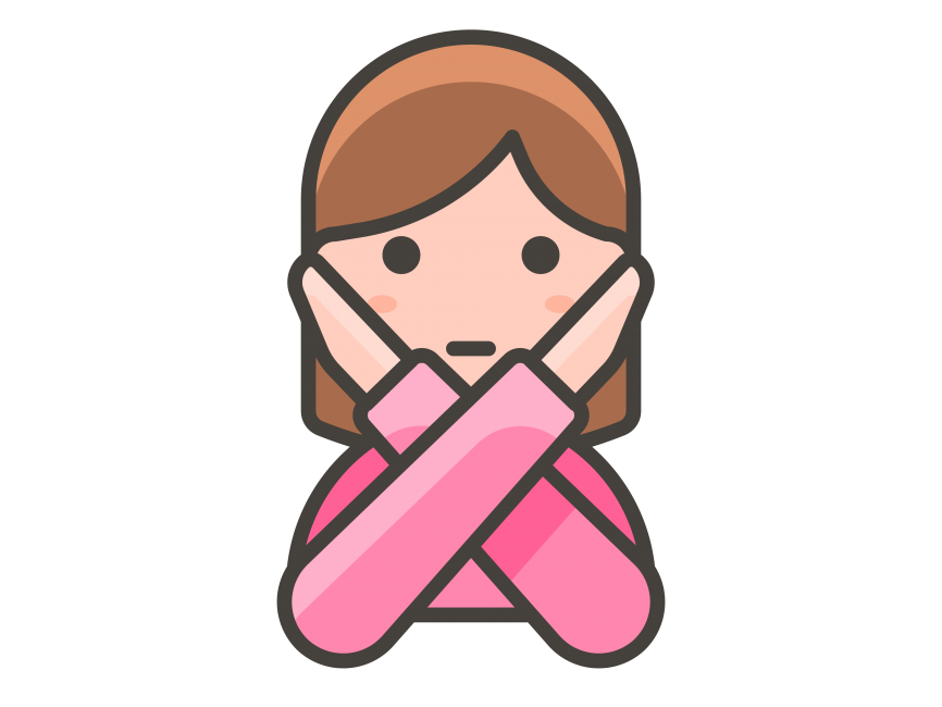 Woman Gesturing NO Emoji